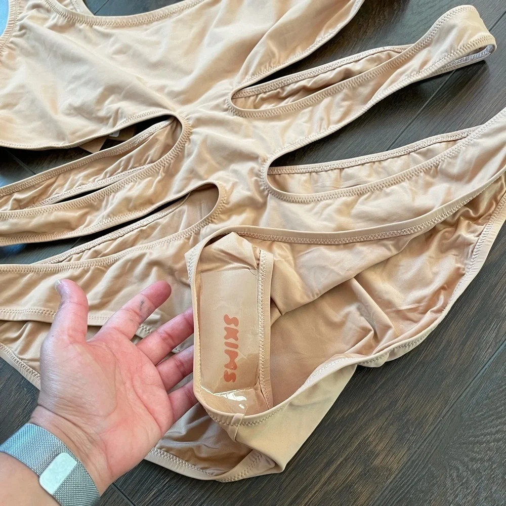 NWT SKIMS swim tank monokini in orche